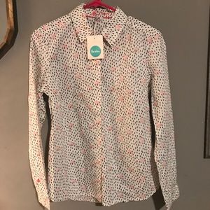 Boden Sz 4 Umbrella & Rain Print Button Down ☔️